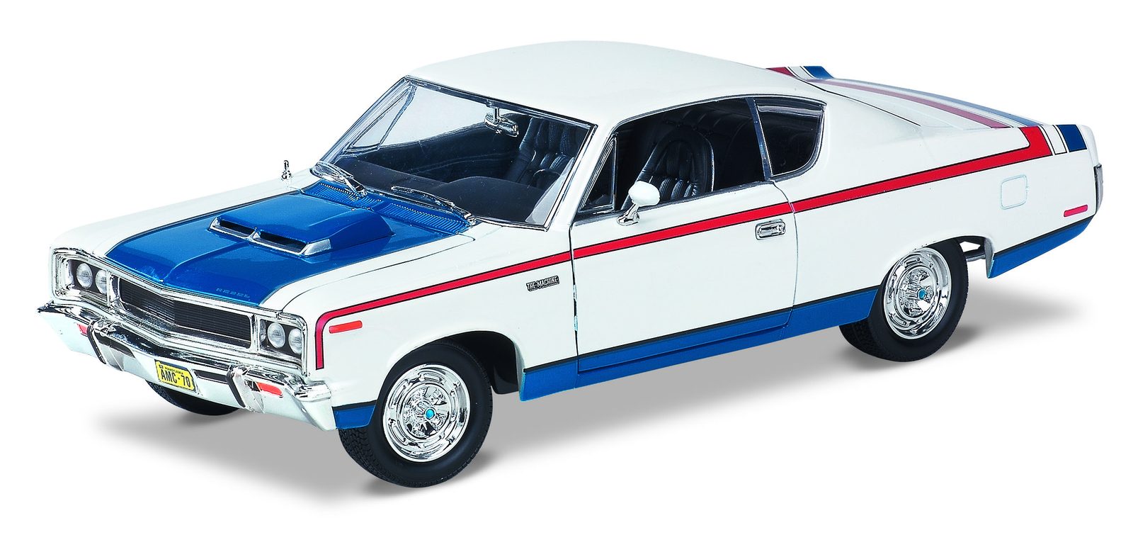Classic muscle car model, retail collectible product photography