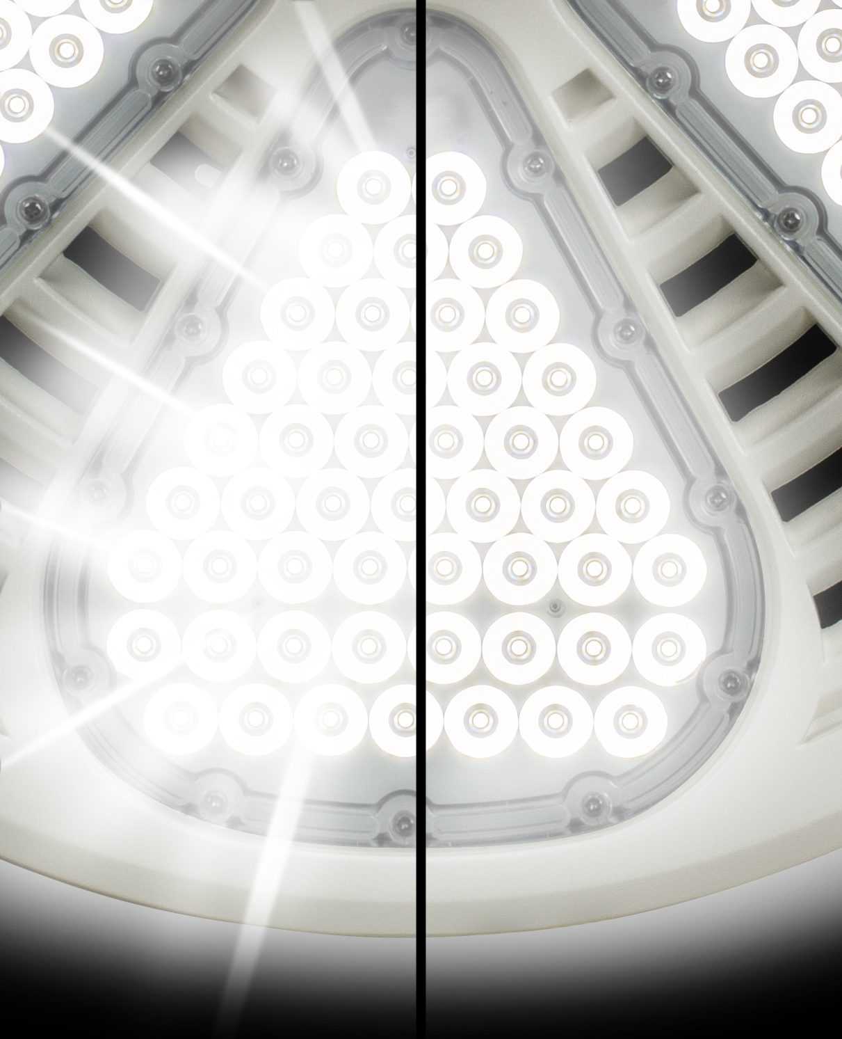 LED lighting fixture, commercial product photography