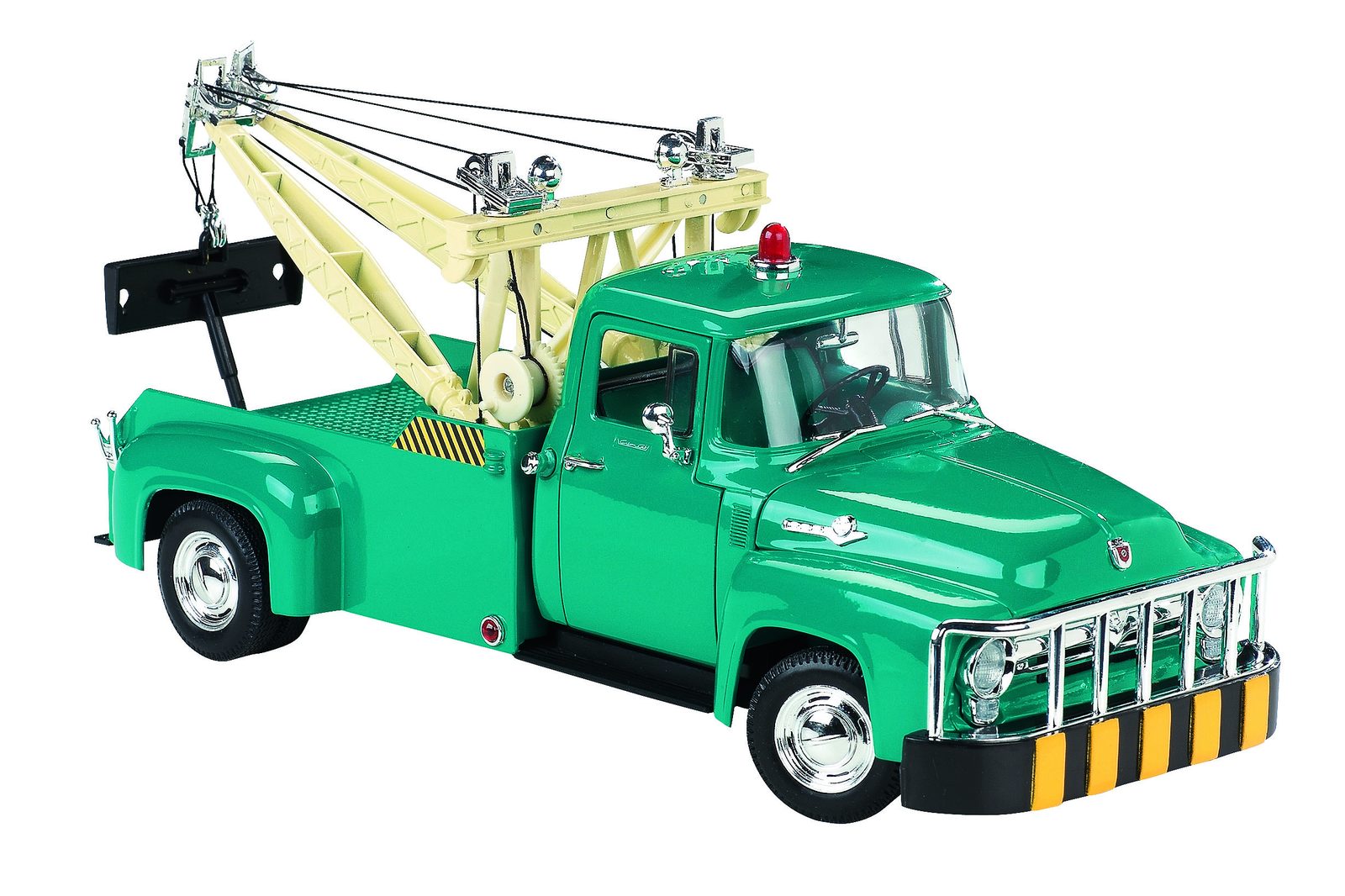 Vintage tow truck model, product photography for retail